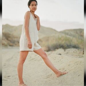 OZMA Simone Romper in Laundered Linen